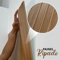 Ripado de MDF Decorativo: Kit 100 Placas 45x11cm - imagem 2