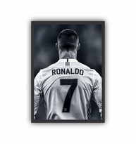 Quadro Decorativo Cristiano R Futebol - Moldura Preta A3 (45x33) - Estilo Exclusivo para Ambientes Modernos - imagem 1