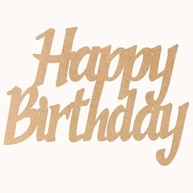 Placa de Aniversário Happy Birthday em MDF - Letreiro Decorativo 45x35 cm - imagem 4