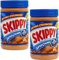 2X Manteiga Pasta de Amendoim Americana SKIPPY Peanut Butter Crocante Importada USA 462g cada - imagem 2