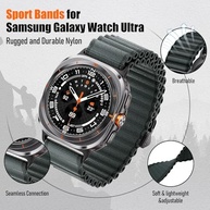 Pulseira de trilha para Samsung Galaxy Watch Ultra de 47 mm, masculino/feminino, leve, respirável, de nylon macio, compatível com Samsung Watch Ultra de 47 mm, para homens e mulheres 2024 de - imagem 5