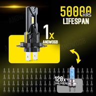 Kit 6 Lâmpadas LED Ford Fusion 2006-2016: 48000 Lúmens, 800% Mais Brilho (Farol Alto/Baixo/Neblina) - imagem 5