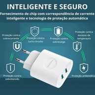 Carregador Turbo H'maston Y27: 2 USBs e 4.8A - imagem 2