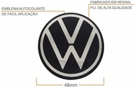 Emblema Resinado Preto/Prata 48mm para Calota VW: Polo, Gol, Fox, Up e Mais (Kit 4 Und) - imagem 3