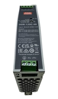 Conversor DC-DC Trilho DIN DDR-120C-48: Potência e Confiabilidade 48V 120W - imagem 2