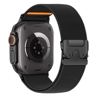 Pulseiras esportivas elásticas para Apple Watch Ultra/2 de 49 mm, 46 mm, 45 mm, 44 mm, 42 mm, 41 mm, 40 mm, 38 mm, fivela de paraquedas para Apple Watch séries 10, 9, 8, 7, 6, 5, 4, 3, SE/2 - imagem 1