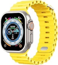 Pulseira masculina BHUIJIC Ocean para Apple Watch Ultra 49 mm, 45 mm, 44 mm, 42 mm, de silicone, ajustável, fivela de metal, p/ Apple Watch Ultra 2, iWatch Ultra séries 9, 8, 7, 6, 5, 4, 3, 2, 1, SE - imagem 3