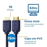 Cabo HDMI 2.0 4K 3D 15 Metros: Conexão Premium para Sua Experiência Visual! - imagem 5