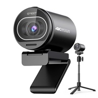 EMEET Webcam 4K, webcam S600 com tripé, 2 microfones de redução de ruído, FOV ajustável de 40° a 73°, foco automático PDAF, capa de privacidade integrada, câmera de streaming para jogos, chamadas de - imagem 1