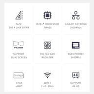 Mini PC Beelink T5: Desempenho Celeron N4020, 4K Dual HDMI e Conectividade Completa - imagem 4