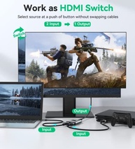 Interruptor HDMI 4K Bidirecional GANA: Conecte 2 Fontes a 1 Monitor ou 1 Fonte a 2 Monitores - imagem 5