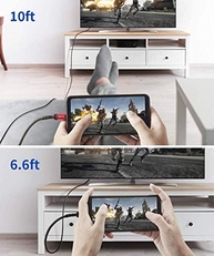 Cabo USB C para HDMI JSAUX 5m 4K 60Hz HDR - Conexão Perfeita para iPhone, Galaxy, iPad e Mais! - imagem 4