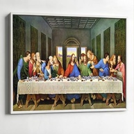 Quadro Santa Ceia Religioso com Moldura - Impressão 4K para Sala e Quarto - imagem 4