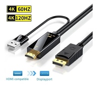 Cabo Adaptador HDMI para DisplayPort 4K - Conexão Perfeita de 1,8m - imagem 3