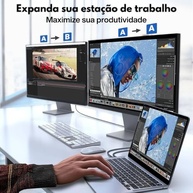 Cabo USB-C para HDMI 4K 30Hz 1.8m - Conexão Ultra HD para MacBook, iPad Pro e Mais - imagem 4