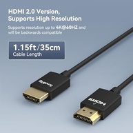 Cabo HDMI Ultrafino SMALLRIG 35cm: Flexibilidade e 4K@60Hz para Sua Câmera e Monitor - imagem 4