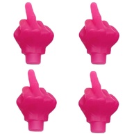 4x Tampas de Válvula Divertidas "Dedo Médio" - Brilham no Escuro e Dão um Toque Único ao Seu Veículo! - imagem 1
