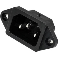 Kit 5 Conectores Tomada Tripolar Macho AS-02 para Painel - Conexão Segura 250V - imagem 2