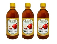 Kit com 3 Vinagre Orgânico de Maçã 530ml 5% De Acidez Puro 530ml Vinagre Montes Verdes - imagem 1