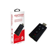 Adaptador de Som USB 7.1 5+ com Entrada P2 para Fone e Microfone - imagem 1