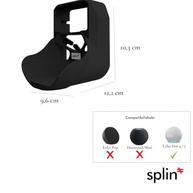 Suporte All In One para Alexa Echo Dot 5: Design Compacto e Fonte Horizontal (Preto) - imagem 3