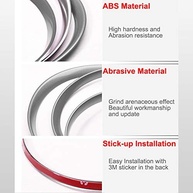 Kit 5 Anéis de Painel Interno Prata para Porsche Cayenne 2011-2016 GTINTHEBOX - imagem 4