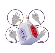 Kit 5 Adaptadores Benjamim Cubo 4 Tomadas Bivolt 10A/20A Padrão Novo - Conectividade Total! - imagem 3