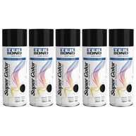 Kit 5 Tintas Spray Preto Brilhante Alta Temperatura - Aerossol 350ml | Resistência Profissional - imagem 1