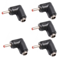 Adaptador Conector DC 90° 5 Peças: 3.5x1.35mm Macho para 5.5x2.1mm Fêmea - imagem 1