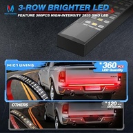 Faixa de LED Traseira MICTUNING 122cm: Segurança e Estilo para seu Caminhão com 360 LEDs e 5 Funções - imagem 5