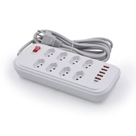 Extensão Elétrica 8 Tomadas + 5 USB (PD 22W Tipo C) - Carregamento Rápido e Organização - imagem 2
