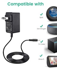 Carregador Adaptador de Energia 15W para Alexa Echo Show 5, Echo Pop e Echo Dot (Todas Gerações) - imagem 4