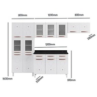 Cozinha Completa Mirage New 14 Portas 2 Gavetas 5 Vidros - Design Moderno e Funcionalidade Total - imagem 3