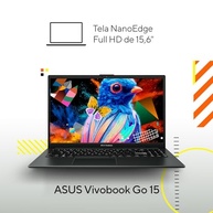 Notebook ASUS VivoBook Go 15, AMD RYZEN 5 7520U, 8GB, 512GB SSD, KeepOS, Tela 15,6" FHD, Mixed Black - E1504FA-NJ732 - imagem 4