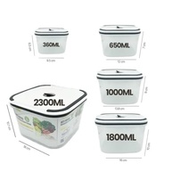 Kit 5 Potes Herméticos Premium Quadrados para Geladeira - Sem BPA, com Vedação Total para Frutas, Legumes e Refeições - imagem 3