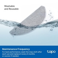 Tapo RVA301 - Conjunto de 5 Panos Laváveis para Aspirador Robô Tapo RV30 Max Plus, RV30 Max, RV20 Max Plus e RV20 Max - imagem 4