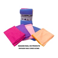 Kit 5 Panos de Microfibra Multiuso - Alta Absorção, Anti Risco, Cores Sortidas para Limpeza Automotiva e Doméstica - imagem 5