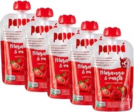 Kit 5 Papinha Orgânica Morango e Maçã Sem Açúcar 100g - Papapá - imagem 1