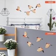 Barydat 5 Peças Arte de Parede Pássaros Voadores Madeira | Decoração Rústica Escandinava para Sala, Quarto e Cozinha - imagem 4