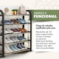 Sapateira Vertical Luxo 5 Andares - Organize com Estilo e Praticidade - imagem 4