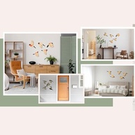 5 Peças Decoração de Parede Pássaros | Arte Rústica Escandinava para Sala e Quarto - imagem 4