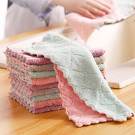 Pano de Limpeza de Microfibra 5 Peças - Toalhas Reutilizáveis para Cozinha, Móveis e Janelas (Cinza Rosa, 24x24 cm) - imagem 3