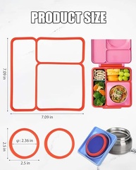 Pacote com 4 Juntas de Vedação para Omiebox + 50 Adesivos Divertidos - Silicone Alimentar Premium - imagem 4