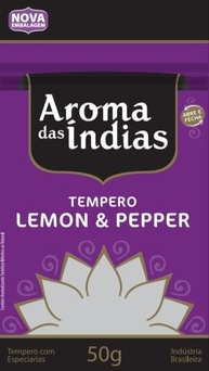 Aromas da Índia Lemon Pepper 50 Gramas - imagem 3