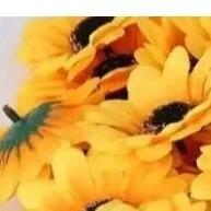 50 Flores Girassol Artificiais 7cm: Toque Real! - imagem 1