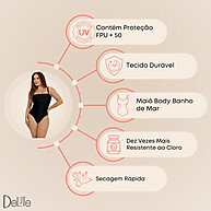 Maiô Body Banho de Mar com Alça Trançada e FPU 50+ - imagem 2