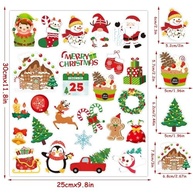 Adesivos de Gel para Janela de Natal - 50 Peças Reutilizáveis com 25 Designs Diferentes - Decoração Festiva para Casa, Sala de Aula e Festas - imagem 4