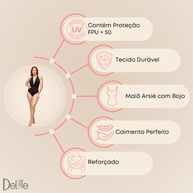 Maiô Decote V: Estilo e Proteção UV 50+ - imagem 2