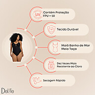 Maiô Zero Barriga: Modelador e Proteção UV 50+ - imagem 2