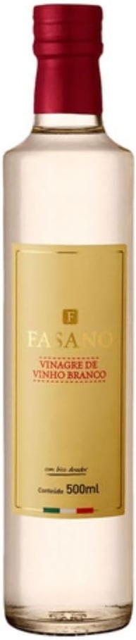 Vinagre Vinho Branco Fasano Importado Italia Premium 500 ml - imagem 1